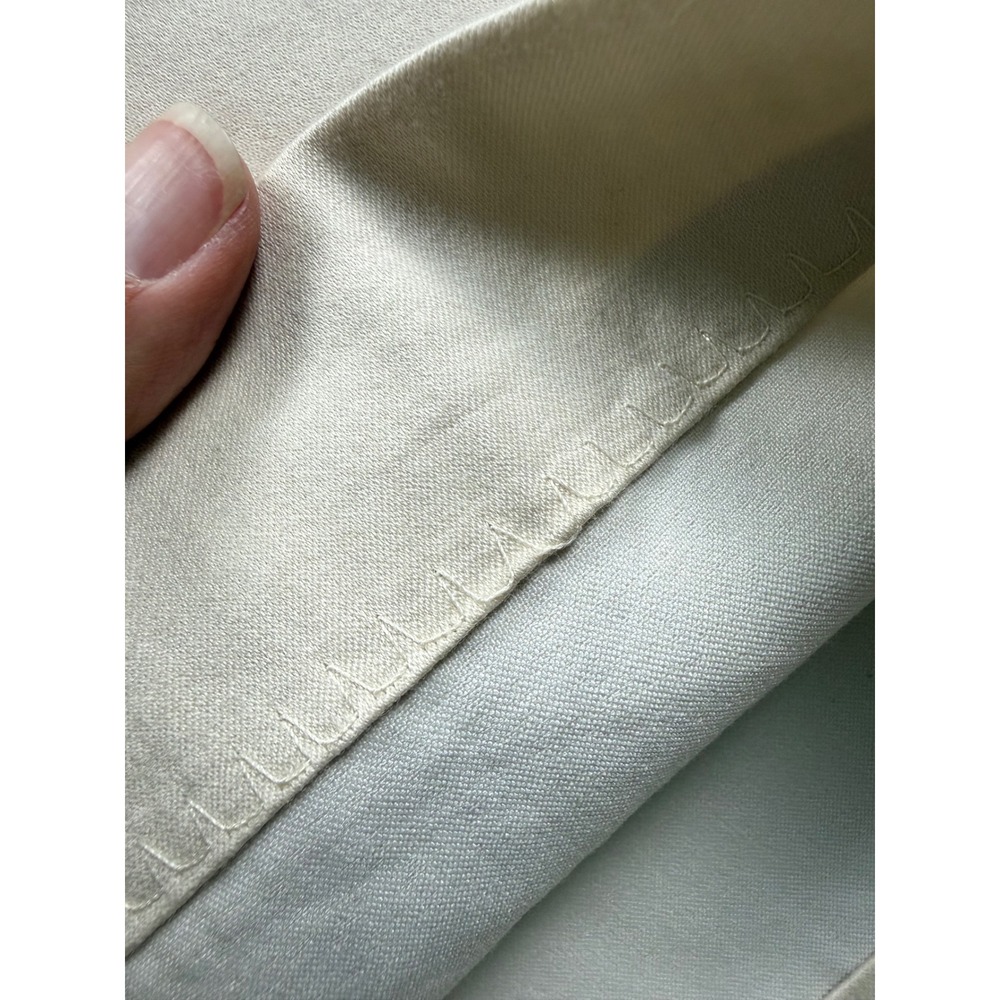 St. John Sport Beige Wide Leg Trousers High Rise Altered Khaki Pants Womens 10 - Picture 10 of 10